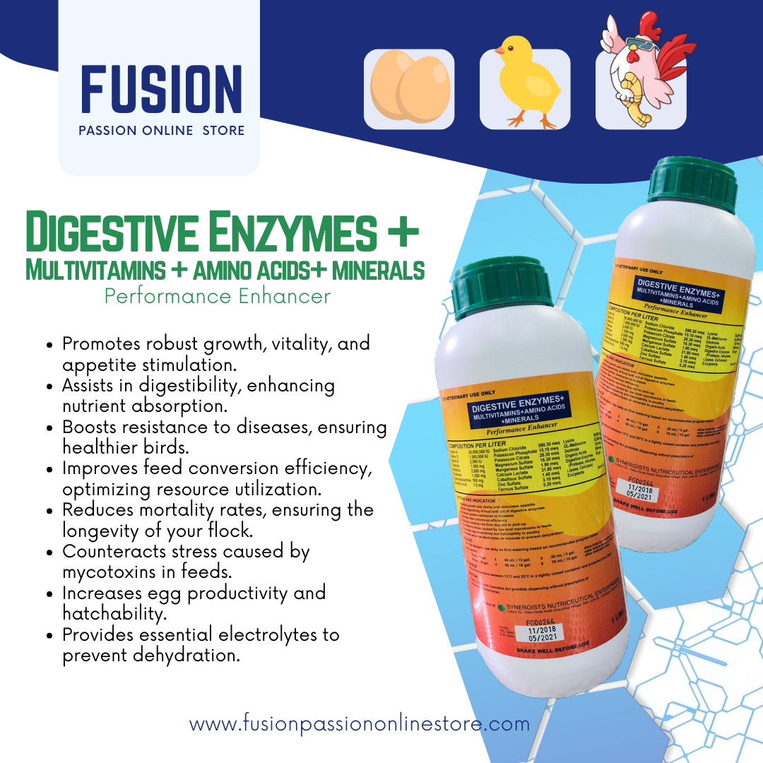 DIGESTIVE ENZYMES + MULTIVITAMINS | For Veterinary Use only